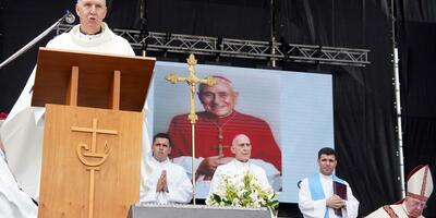 Los fieles festejaron la beatificación del cardenal Pironio en Luján